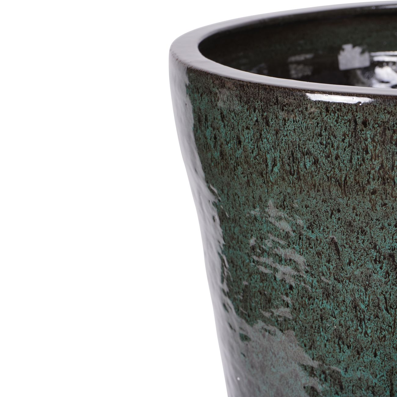 Mederno Reactive Glaze Ceramic Green Tall Planter 112cm XL
